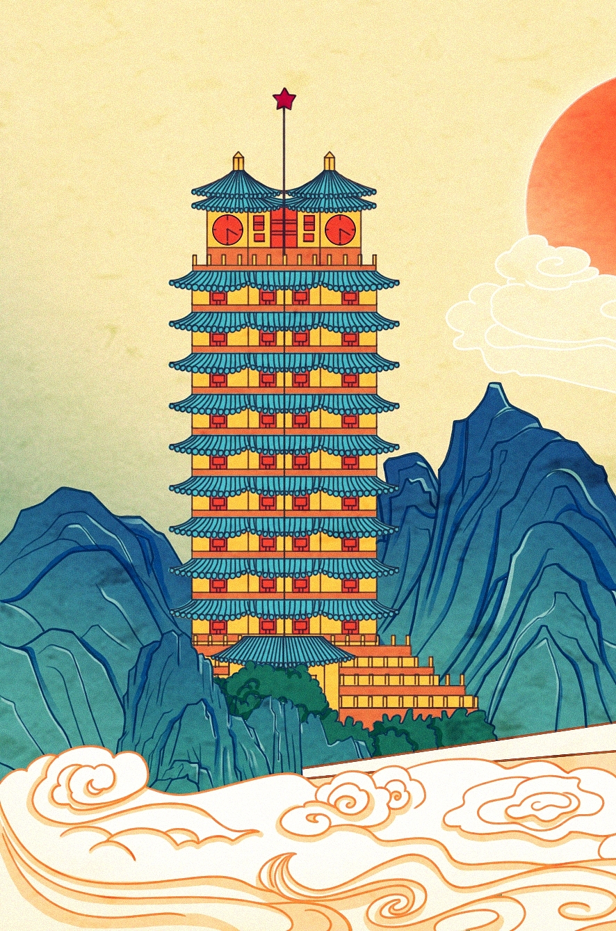 美丽中国（图ZMjYxMjc5NDE2） - 商业插画 - 站酷设计师旋风风原创素材 - 站酷ZCOOL