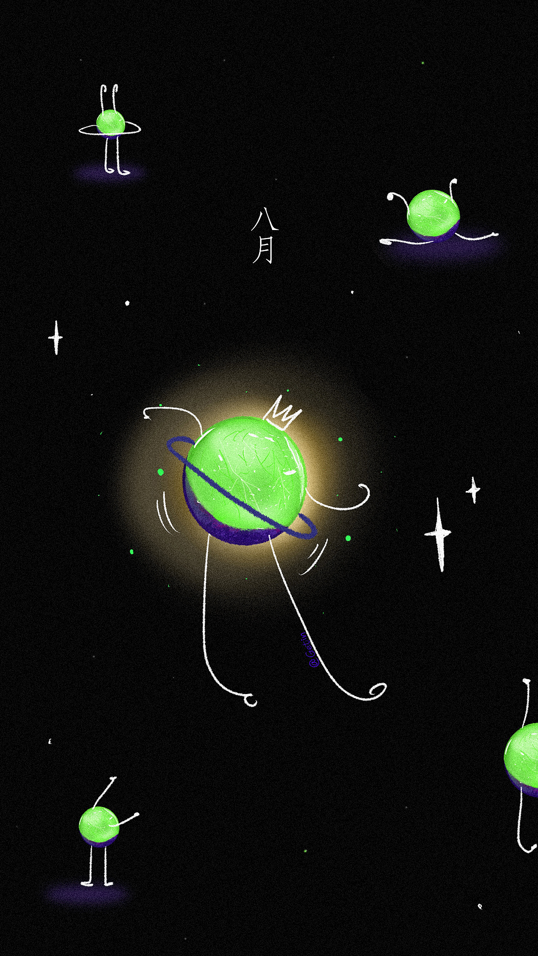 我偷偷拍下了照片 并做成了屏保 祝自己八月开心快乐