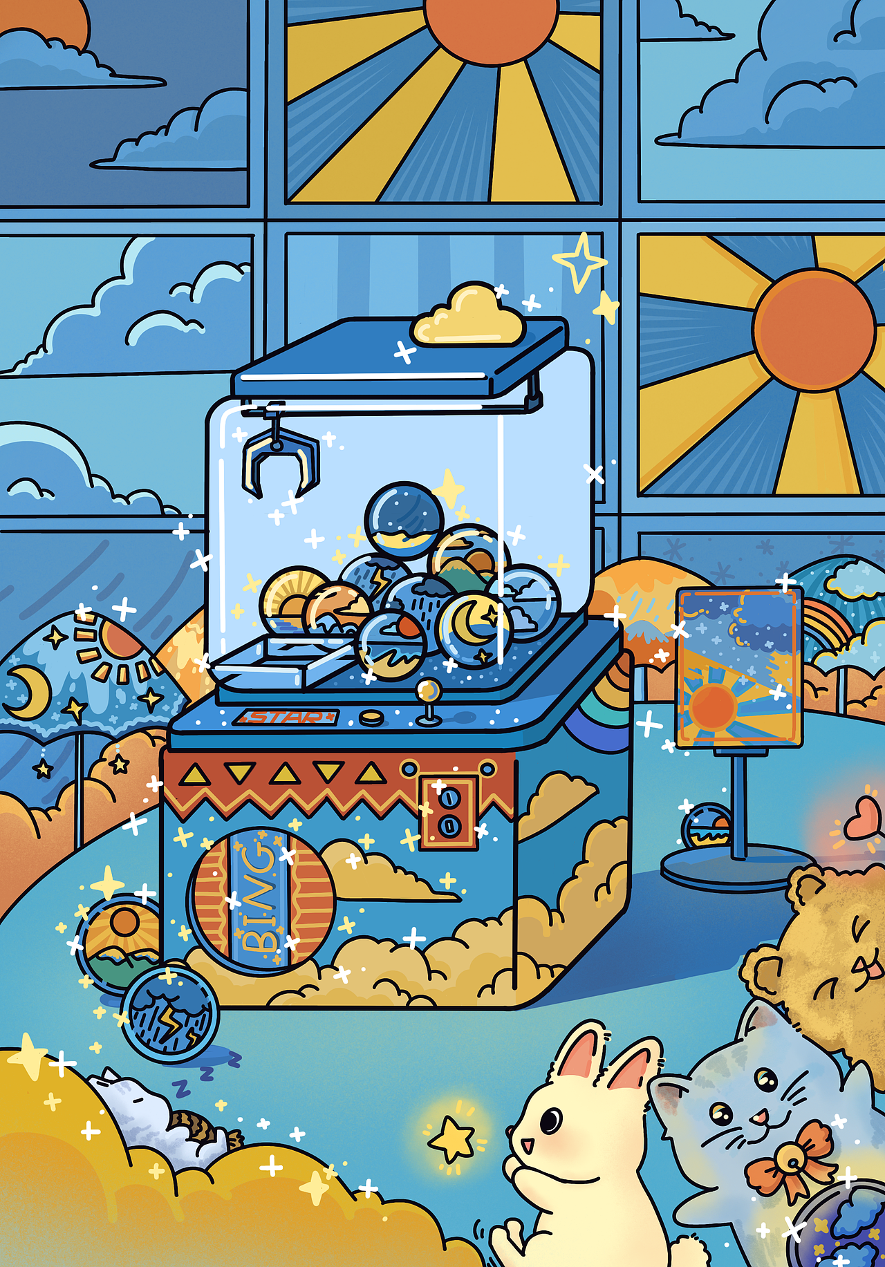 《猫猫的异想世界》（图ZMjg2ODgxNjIw） - 艺术插画 - 站酷设计师圣诞丸原创素材 - 站酷ZCOOL