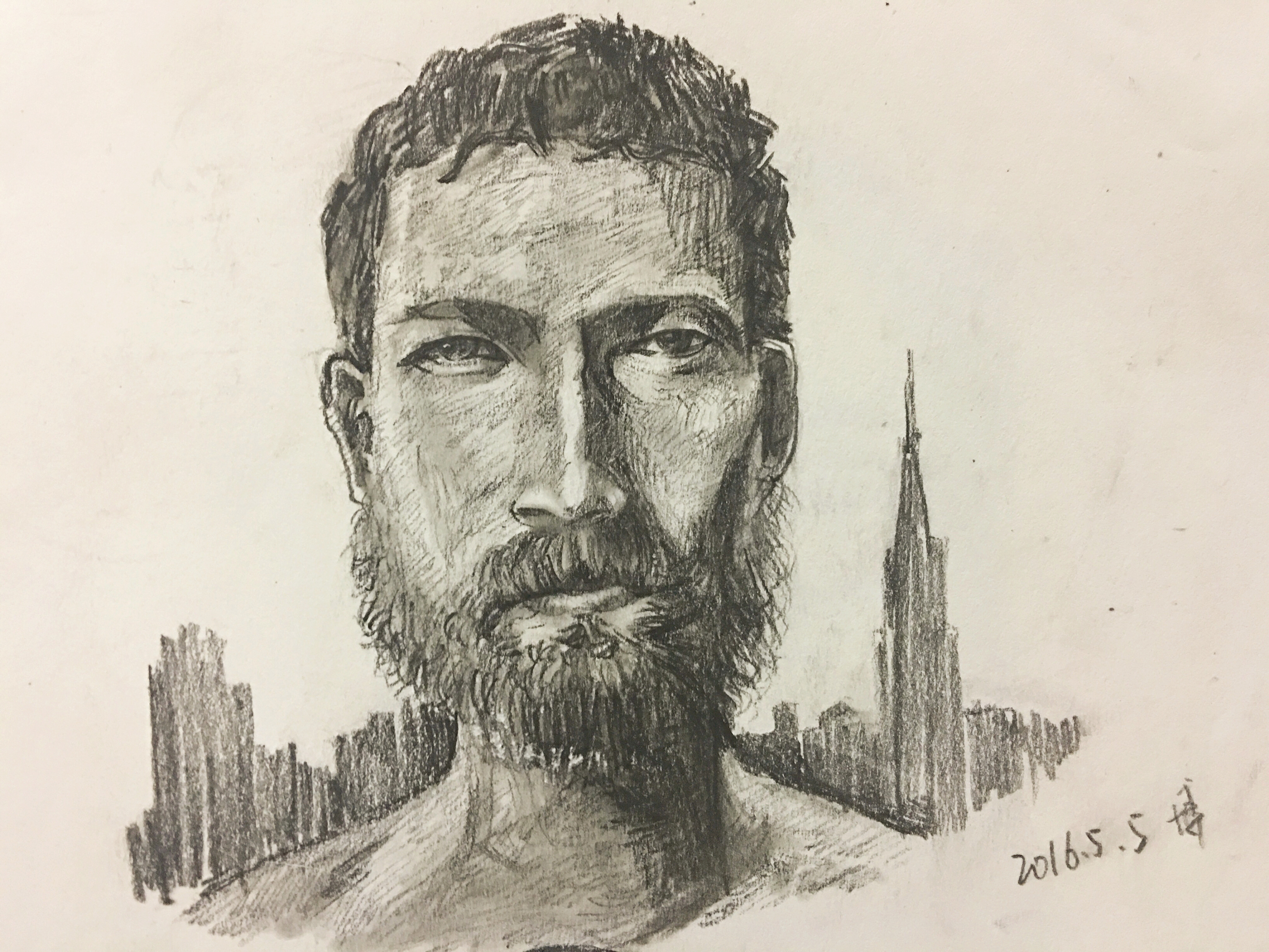 【手绘系列】—碳铅人物|插画|艺术插画|程博 - 原创作品 - 站酷