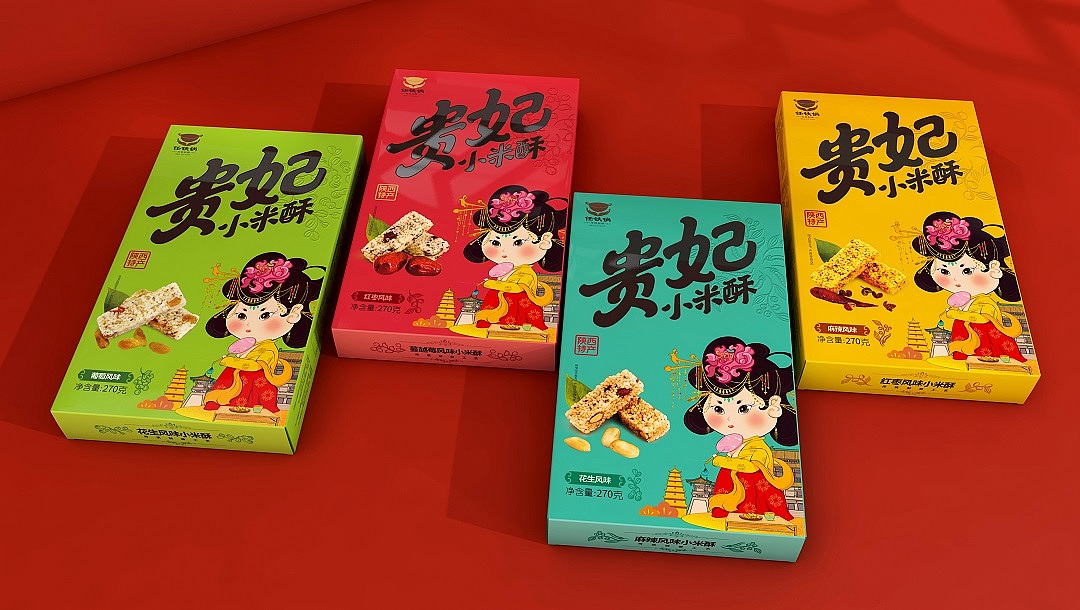 箱盒汇  | :贵妃小米酥包装设计—跨越千年只为遇见你