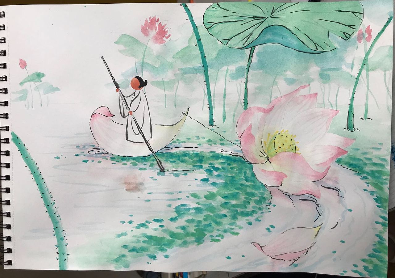 尝试的水彩作品