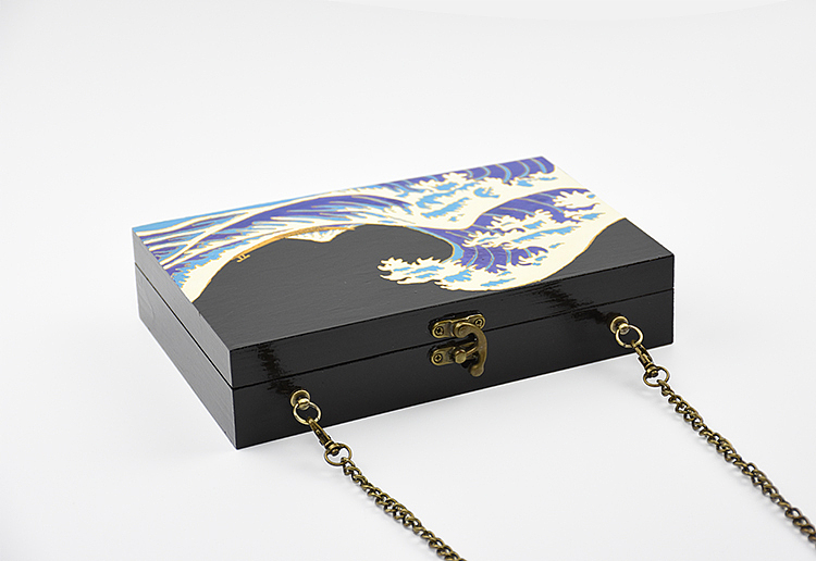 【手艺盟】你喜欢海吗?我喜欢浪。手绘一款海浪木质手工包送给自己作为2016最后一个月的礼物!