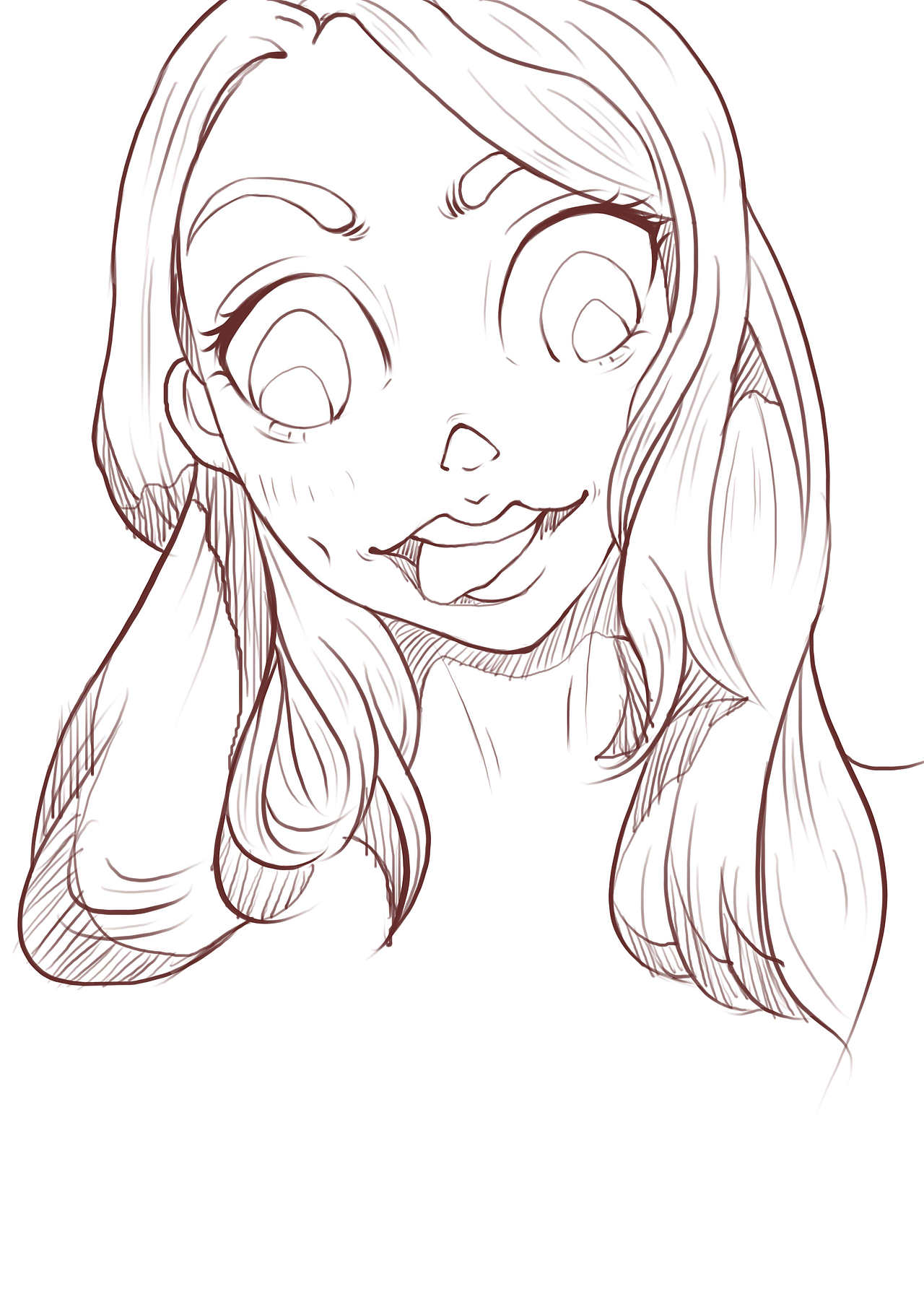 强行欧美练习线稿