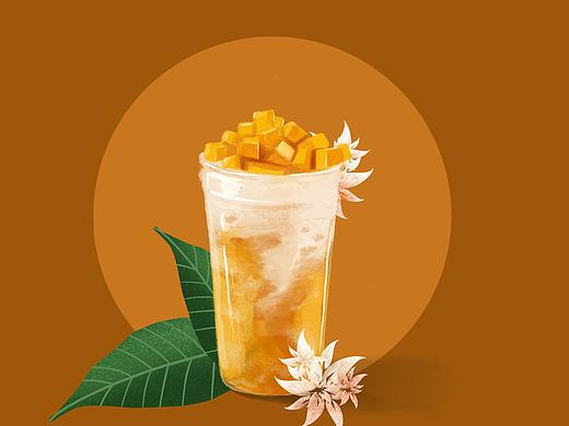 奶茶插画