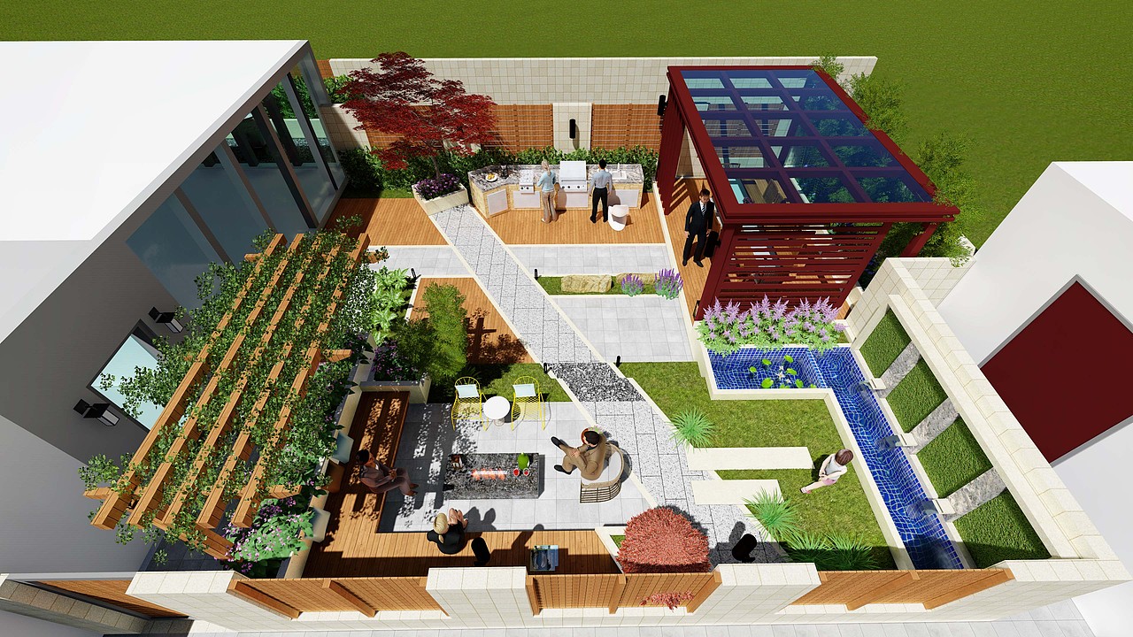 振兴集团总部大厦屋顶花园（图ZNjM0Njg1NDQ=） - 景观设计 - 站酷设计师experss1987原创素材 - 站酷ZCOOL