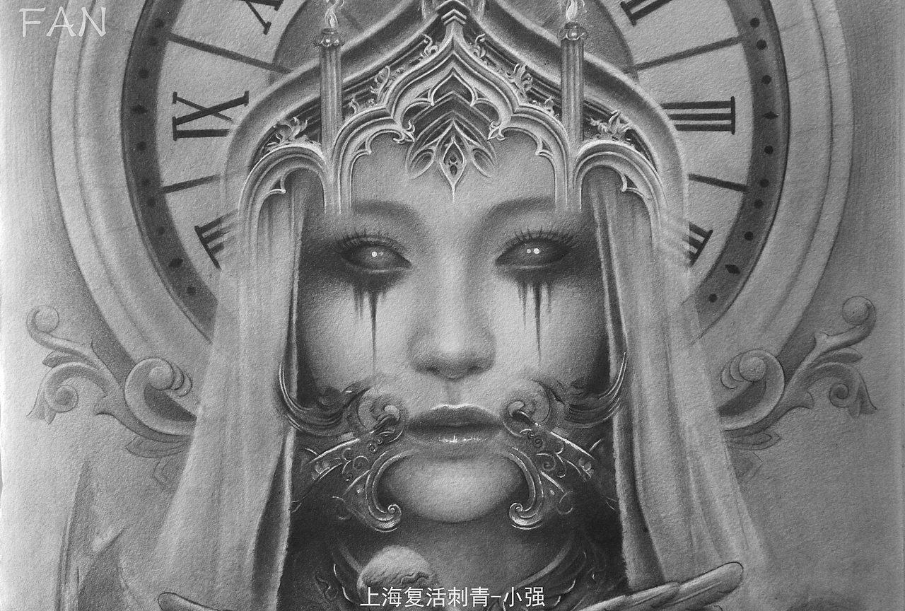 素描（图ZODQzMTY3ODA=） - 创作习作 - 站酷设计师九泽Tattoo原创素材 - 站酷ZCOOL