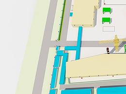 工地鸟瞰模型效果