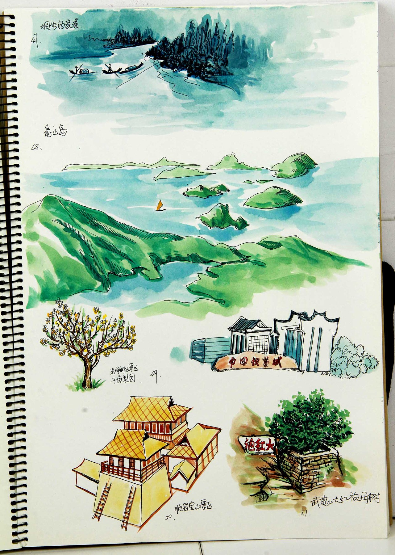 福建省内高铁旅游手绘地图创作绘制