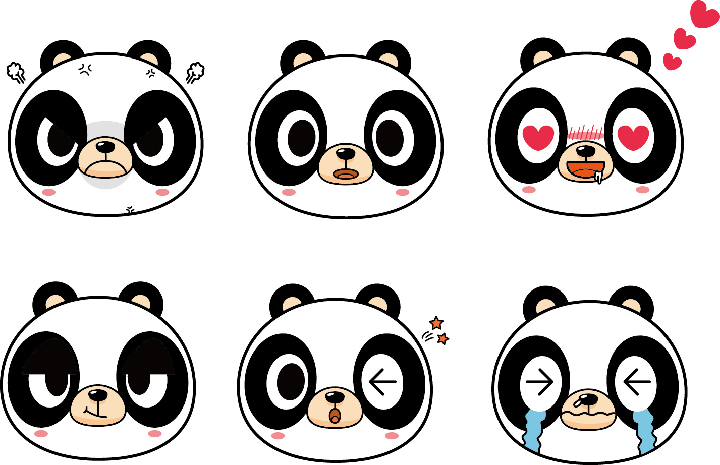 一组大熊猫表情包|插画|创作习作|薛定谔的咸鱼 - 原创作品 - 站酷 (ZCOOL)