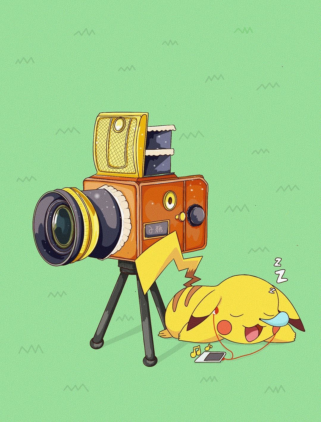 一只贪睡的皮卡丘（图ZMzI1OTAxMTAw） - 商业插画 - 站酷设计师糖糖的插画设计铺原创素材 - 站酷ZCOOL