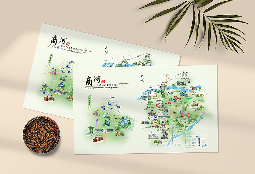 商河全域旅游手绘示意图（图ZMjc3MjUwMDMy） - 图案 - 站酷设计师耐寻竹原创素材 - 站酷ZCOOL