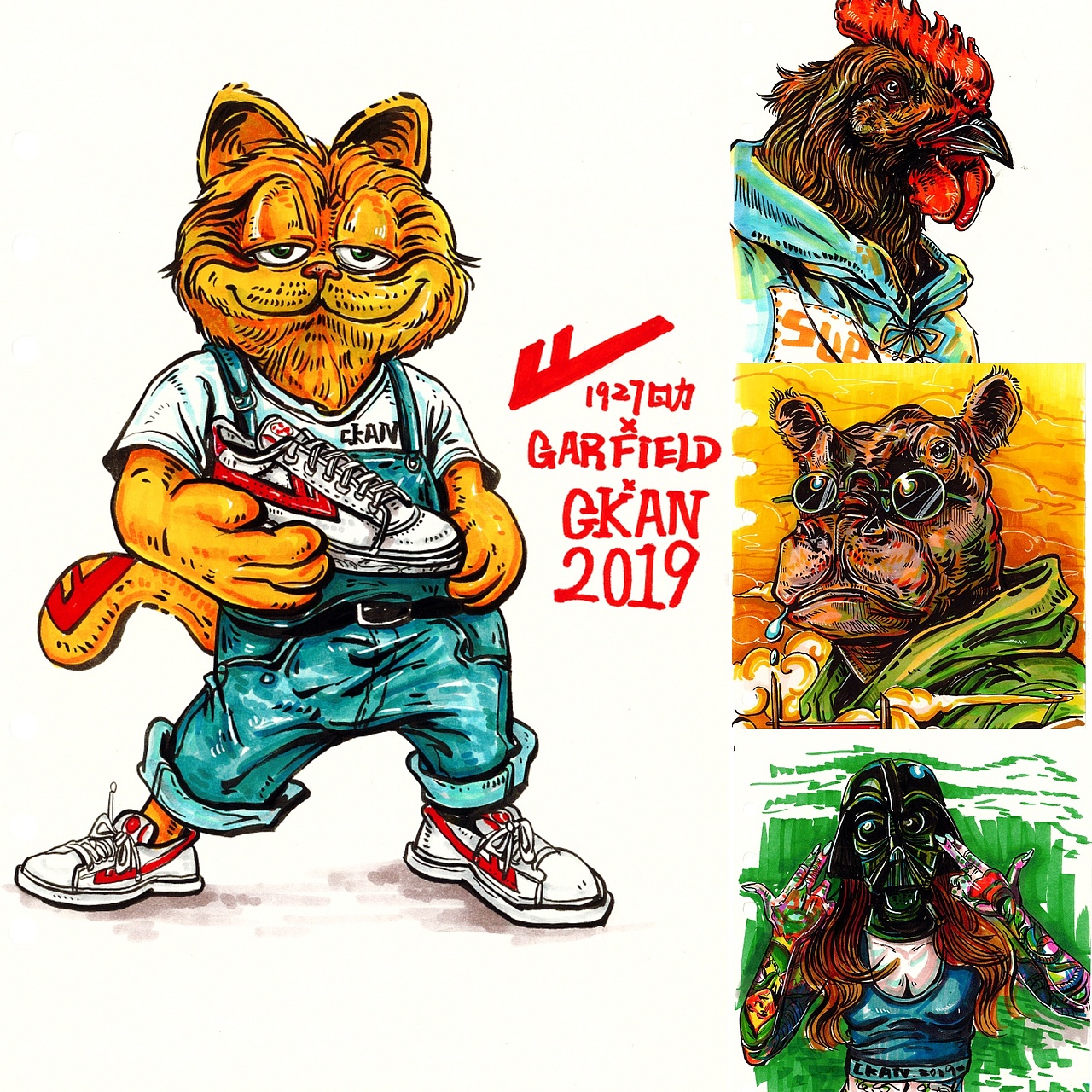 CKAN2019年插画合集（图ZMTkxODk4MDcy） - 新锐潮流插画 - 站酷设计师CKAN程阿砍原创素材 - 站酷ZCOOL