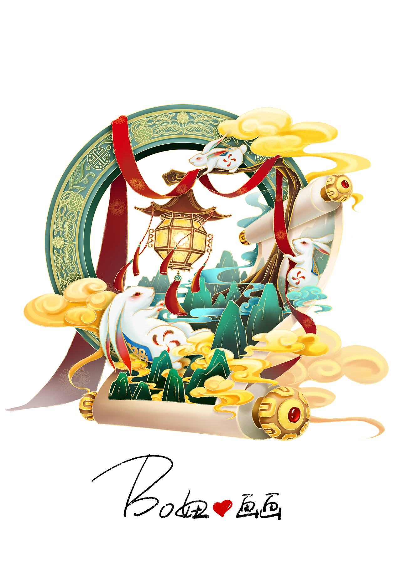 兔年生肖（图ZMzA0NTIyNDA4） - 商业插画 - 站酷设计师波妞爱画画原创素材 - 站酷ZCOOL