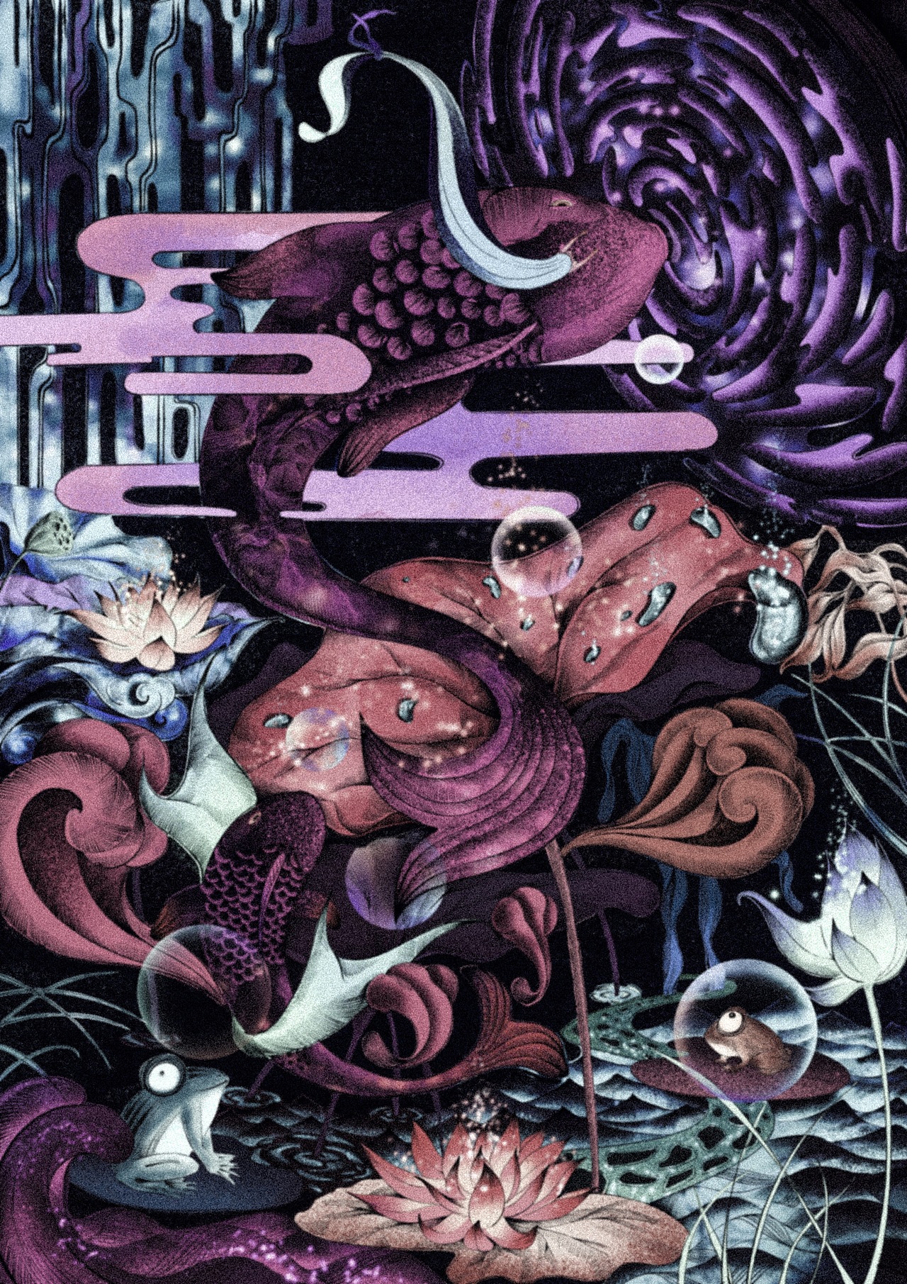 原创系列插画作品-鲤跃龙门（图ZMTE0NzMzMTMy） - 创作习作 - 站酷设计师RICK迁原创素材 - 站酷ZCOOL