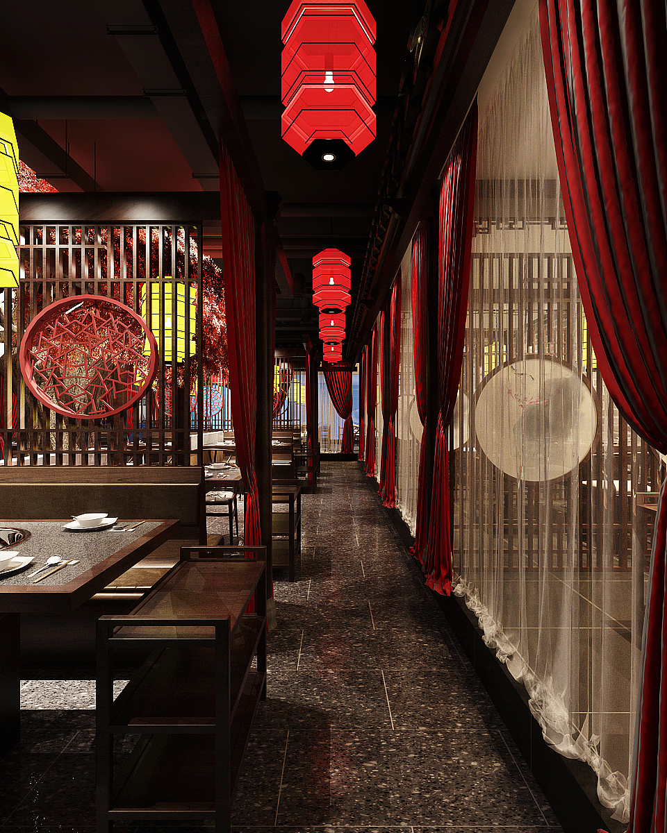 火锅店（图ZMTg0MTA1MzAw） - 家装设计 - 站酷设计师意一设计原创素材 - 站酷ZCOOL