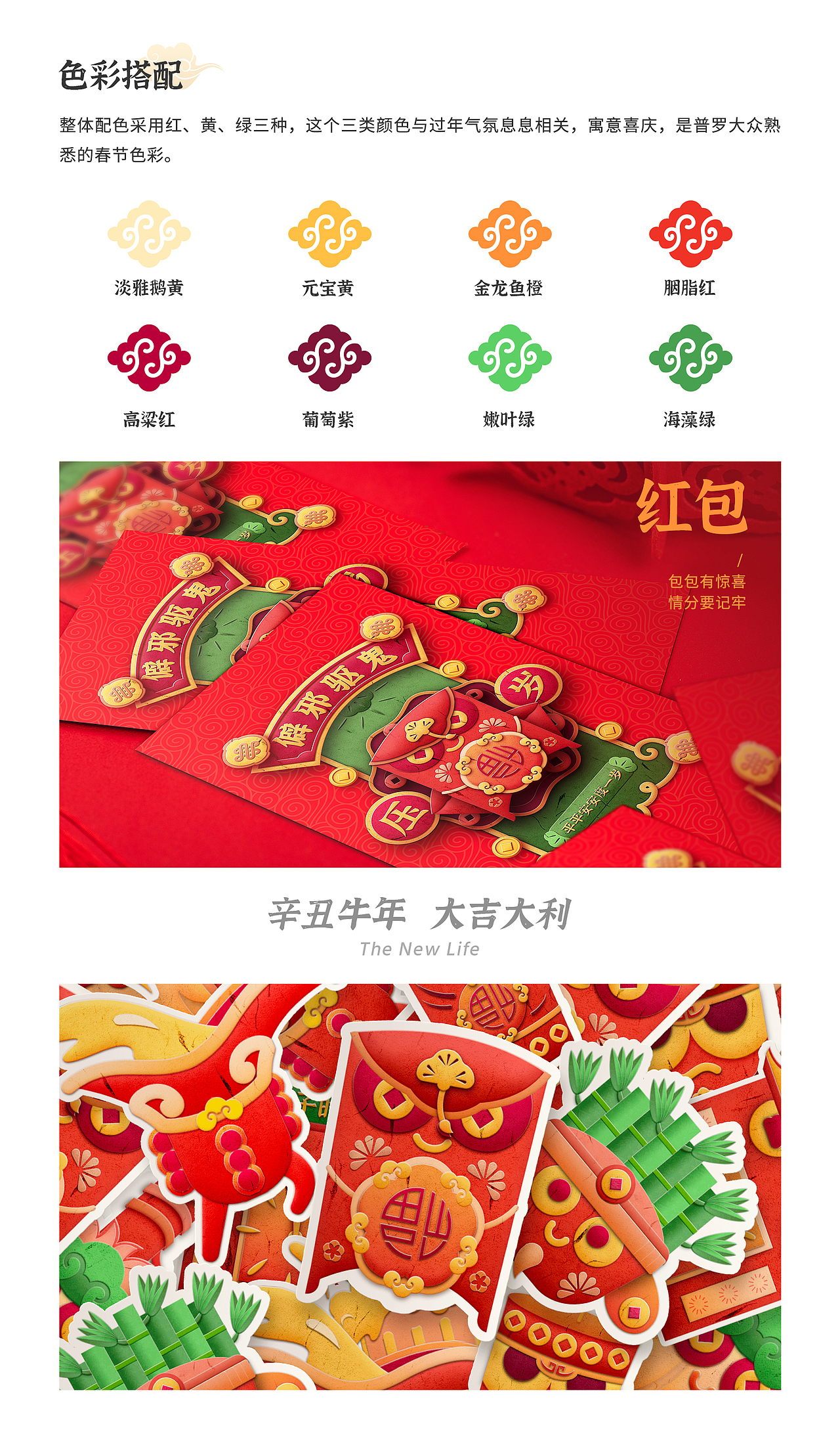 2021春节年俗创作插画