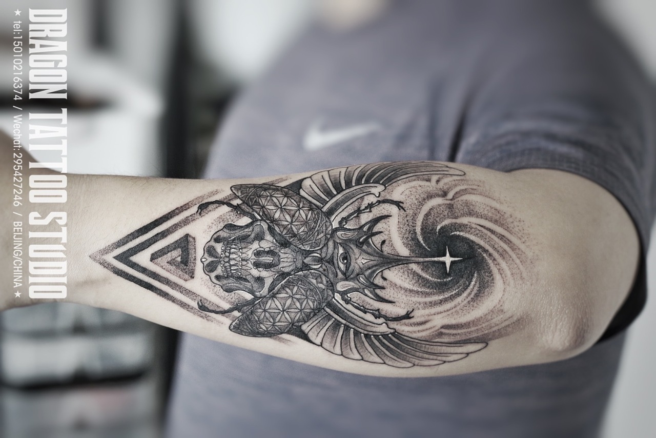 甲虫纹身#圣甲虫纹身##甲虫纹身