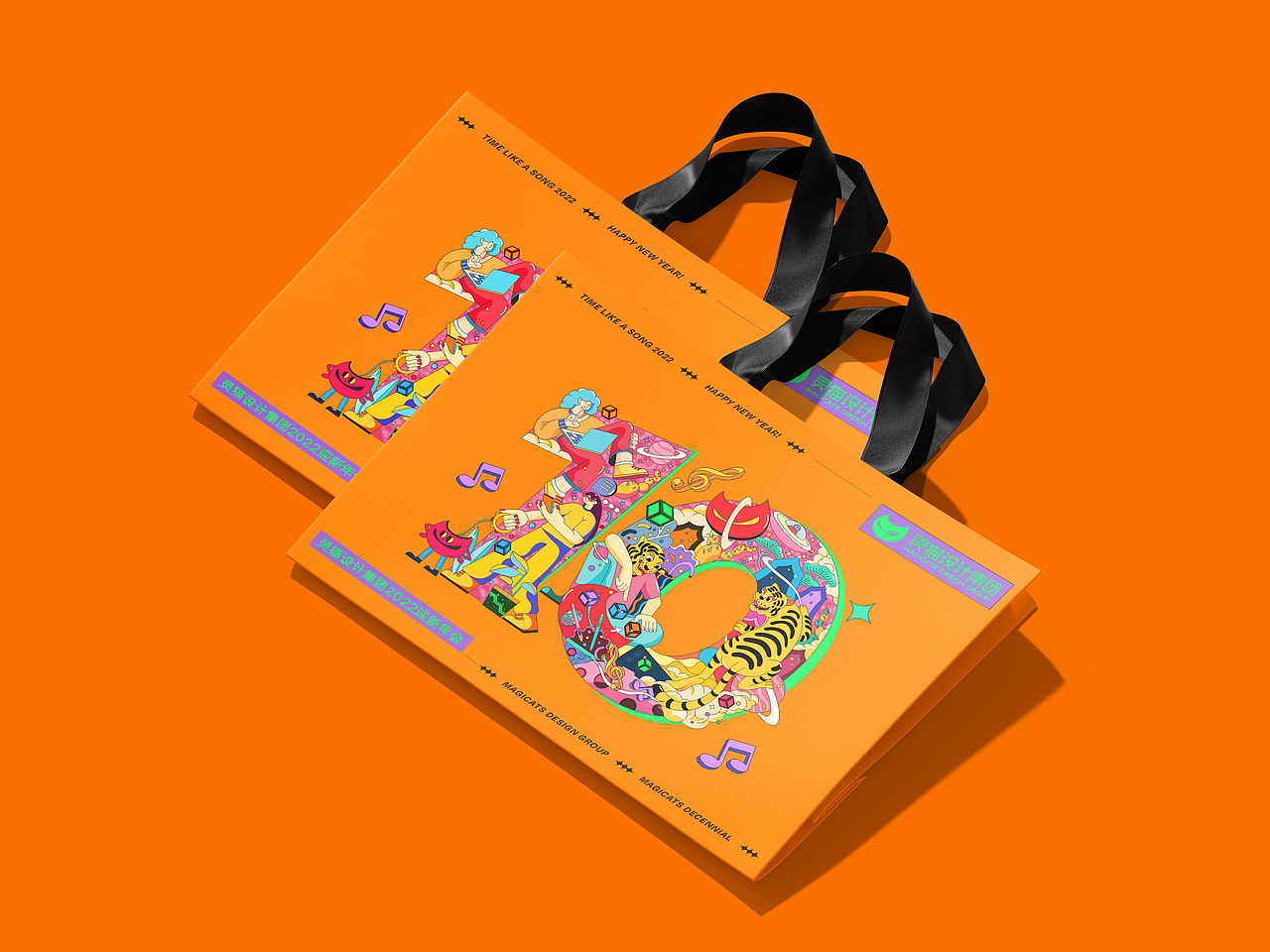 拾光如歌 | 灵猫十周年年会KV插画(图ZMjkwMzQxMTky) - 商业插画 - 站酷设计师索阿原创素材 - 站酷ZCOOL