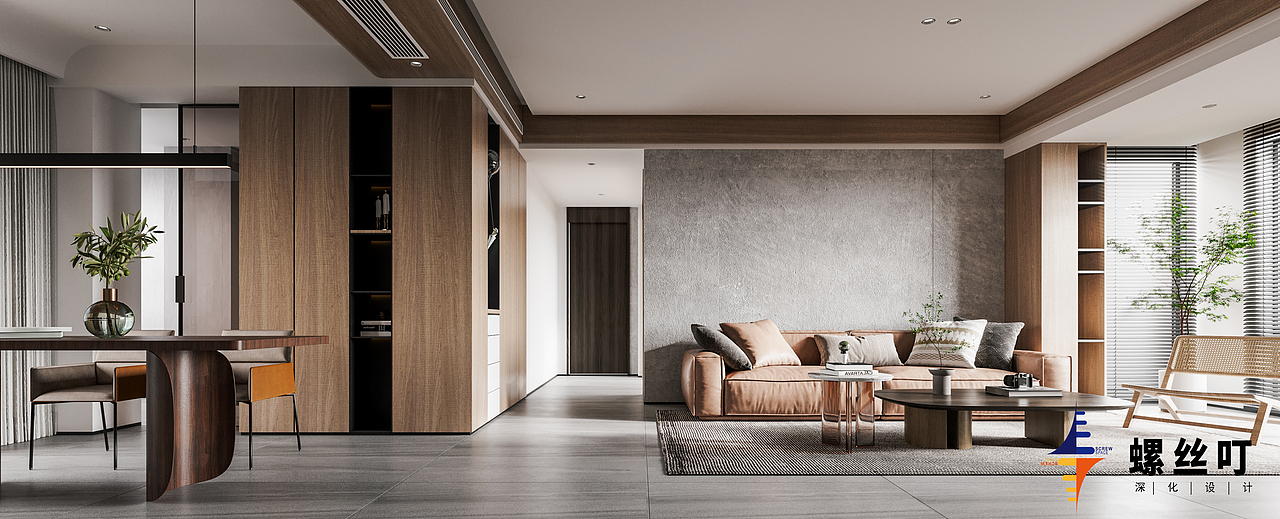 兩種極端發生了數次巧妙和諧的碰撞。空間呈現出專注、自然、溫柔、質樸、純淨的美感。