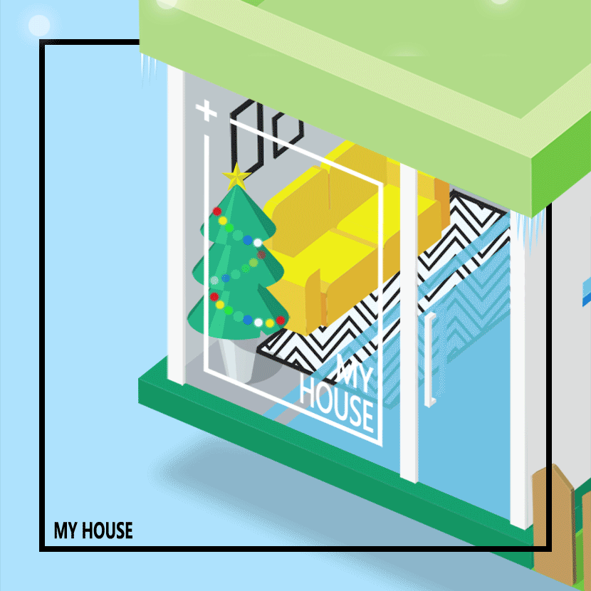【小插画MY HOUSE】本以为熬过了冬天，却又被冻死在春寒料峭里。（图ZNzQ3MTI0MjA=） - 创作习作 - 站酷设计师喵阔森SEI原创素材 - 站酷ZCOOL