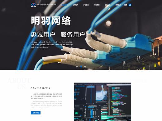 圣世明羽网络科技企业网站在设计