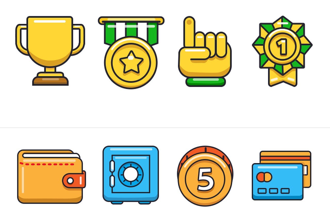 线型描边图标练习