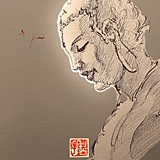 鱼先生雕刻的头像