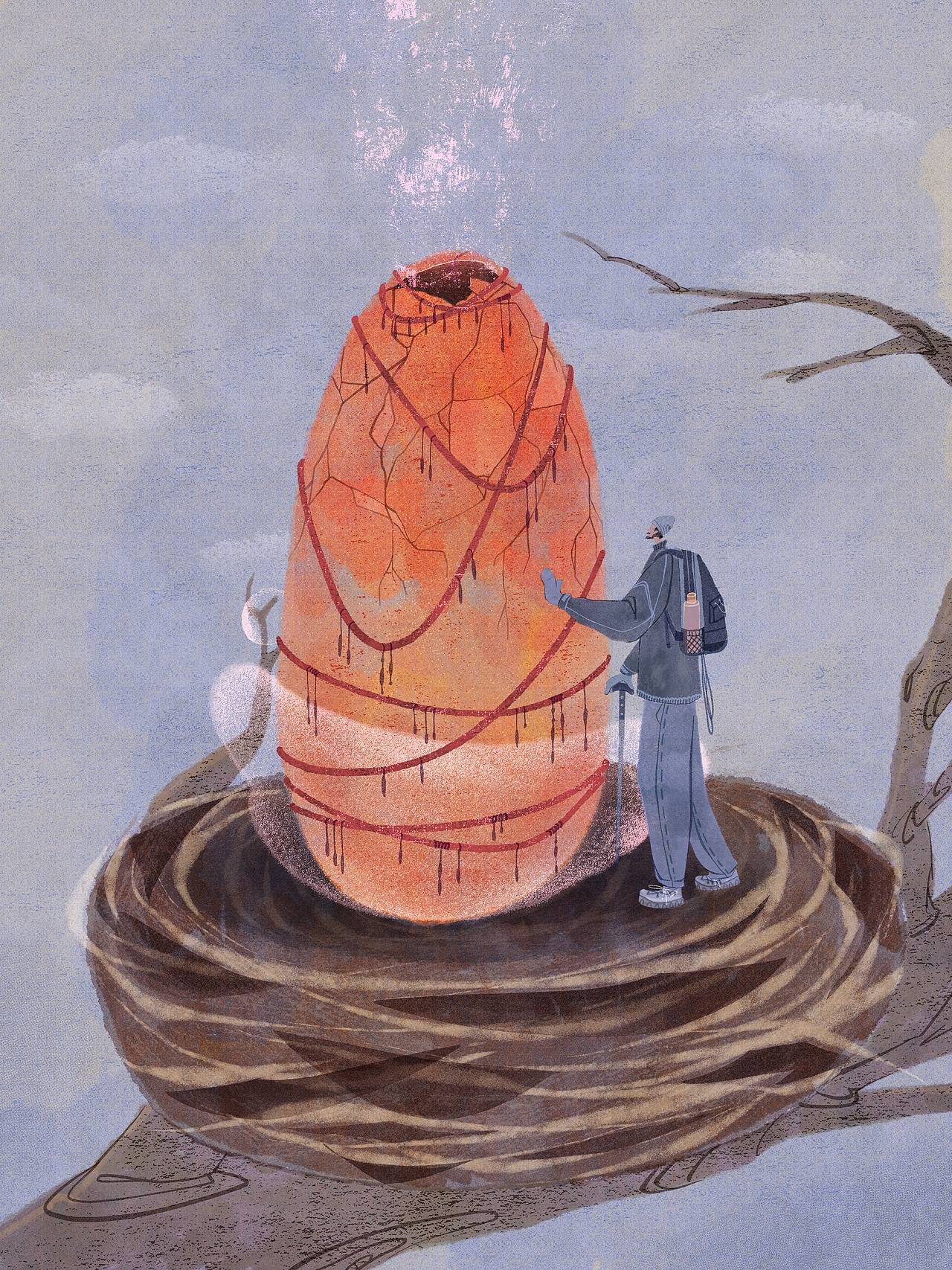 原创插画|孵化一颗艺术蛋