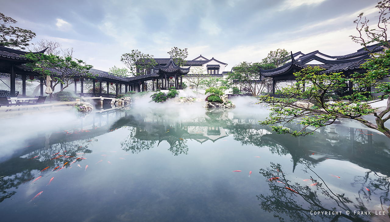 建筑摄影 - 苏州桃花源雨景