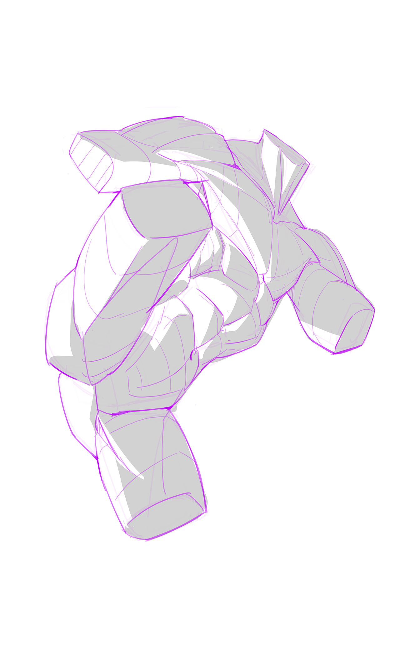 人体结构躯干结构怎么画,分享一组素材|插画|游戏原画|大木画画