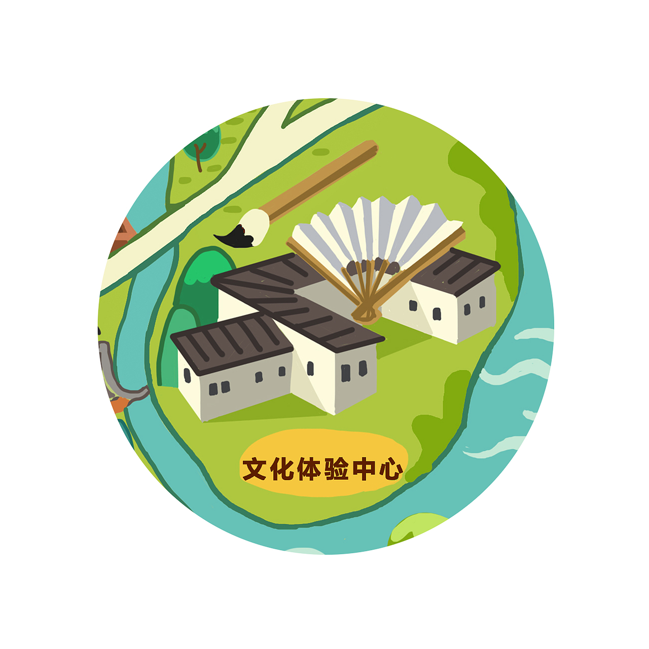 第九届江苏省园博会手绘地图（图ZNDY4NjM3NTI=） - 商业插画 - 站酷设计师lychee123原创素材 - 站酷ZCOOL