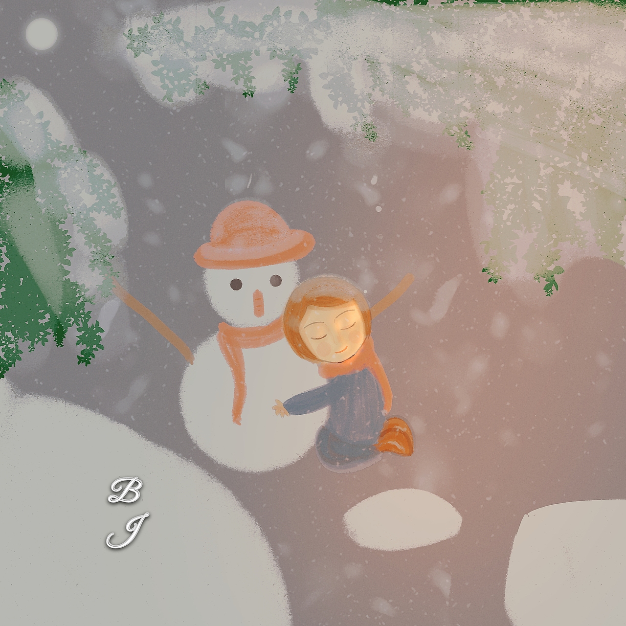 儿童插画《雪中的温暖》（图ZMjY5NjAwNzc2） - 儿童插画 - 站酷设计师家有萌猫原创素材 - 站酷ZCOOL