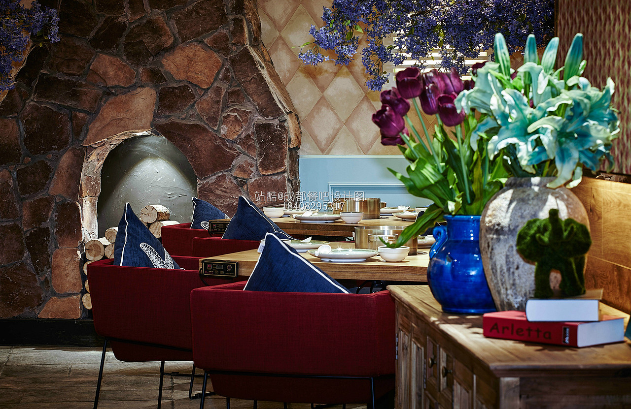 成都餐吧设计图|泰式餐吧装修设计|成都花园餐吧设计|成都音乐餐吧设计
