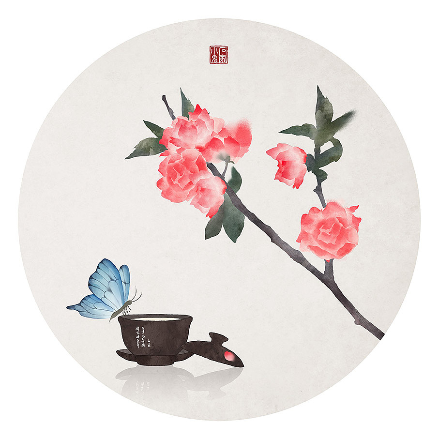 【中国风插画】等闲识得东风面,万紫千红总是春.