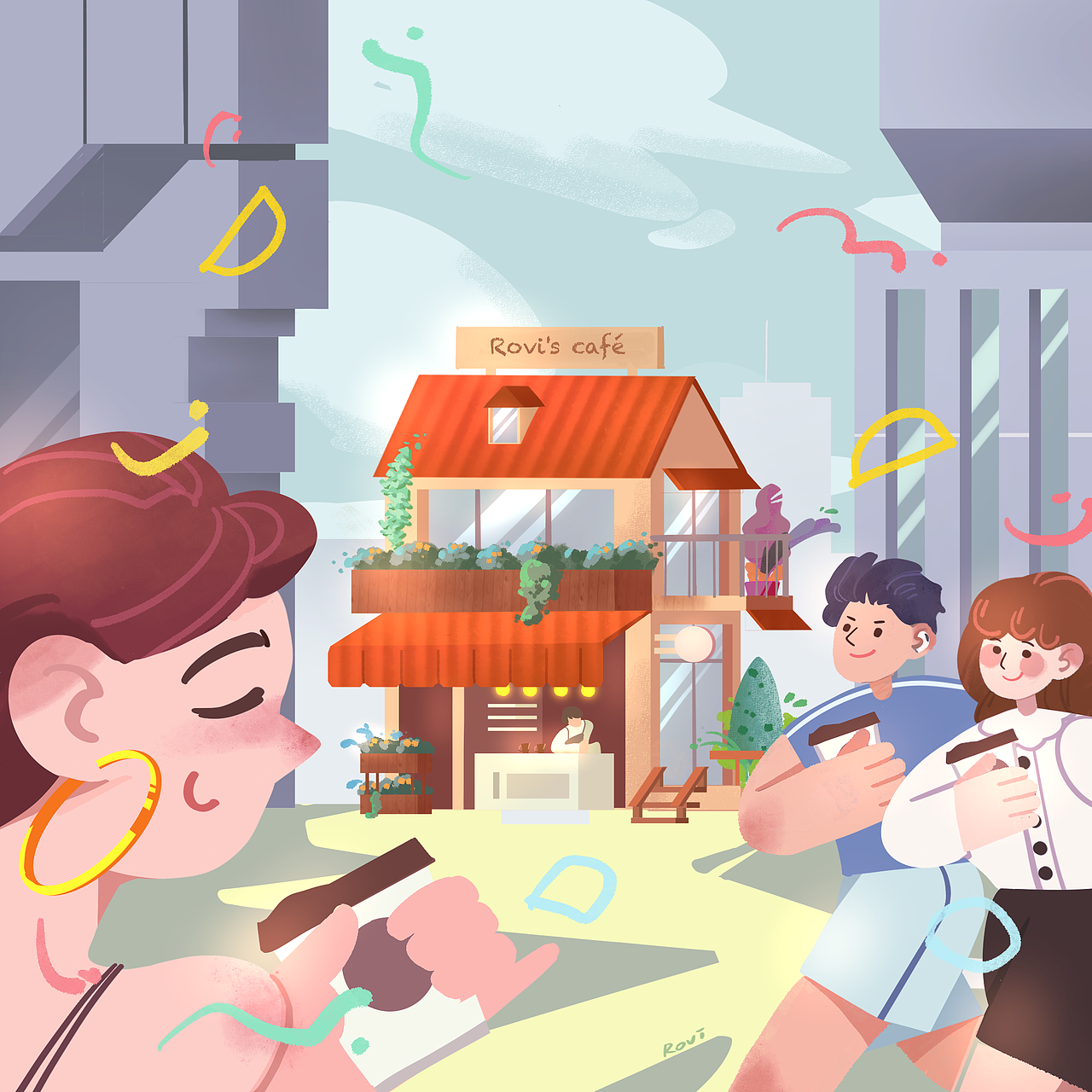 练习|插画小练习（图ZMjM1NTk3NTk2） - 创作习作 - 站酷设计师Rovii原创素材 - 站酷ZCOOL