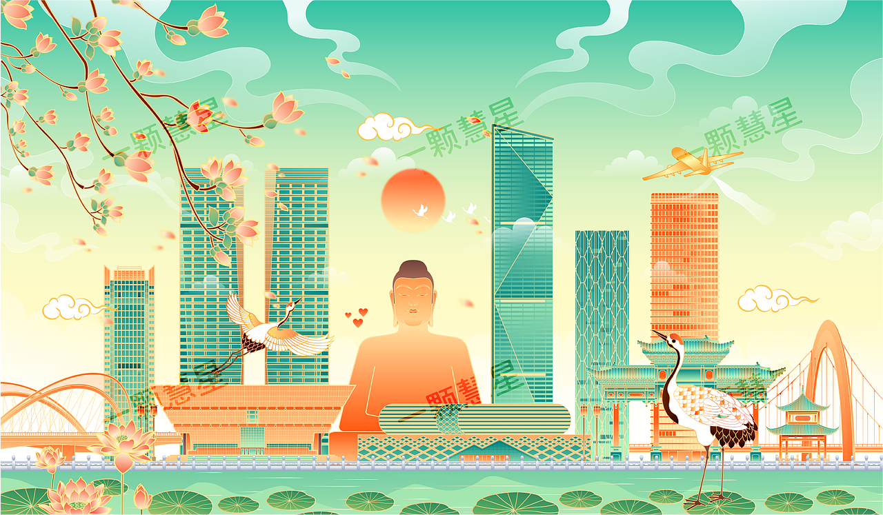 中国各地城市地标建筑矢量插画（图ZMjYxMTAzMzA0） - 商业插画 - 站酷设计师晚风在画画原创素材 - 站酷ZCOOL