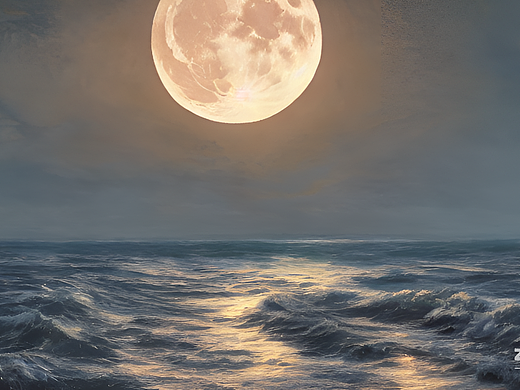 #AI创作实验室#春江潮水连海平，海上明月共潮生