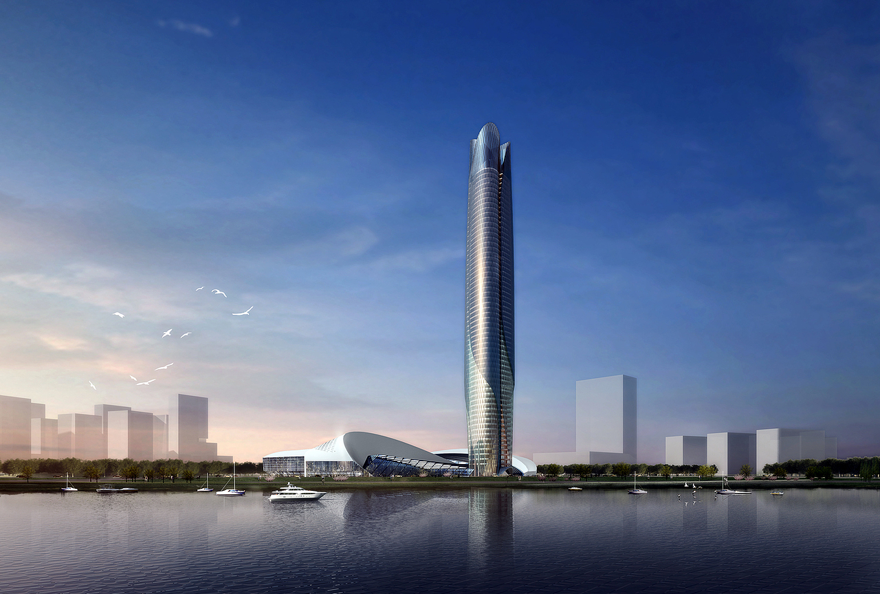 海景建筑塔楼设计表现（图ZNTY2NzkzODA=） - 建筑/空间 - 站酷设计师湾区颜原创素材 - 站酷ZCOOL