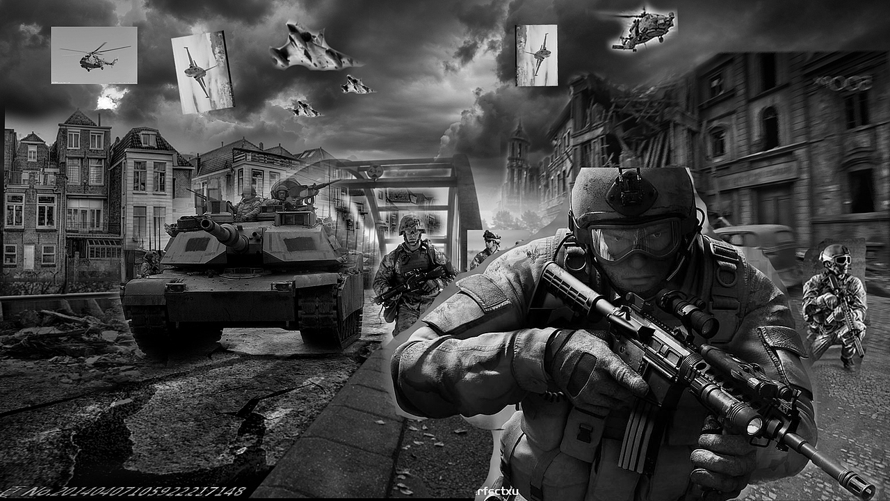 现代战争海报合成练习