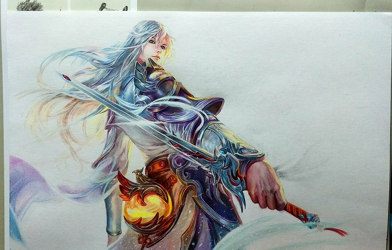 临摹作品动漫单幅漫画王者荣耀李白凤求凰一只阿胤一只阿胤中国风设计