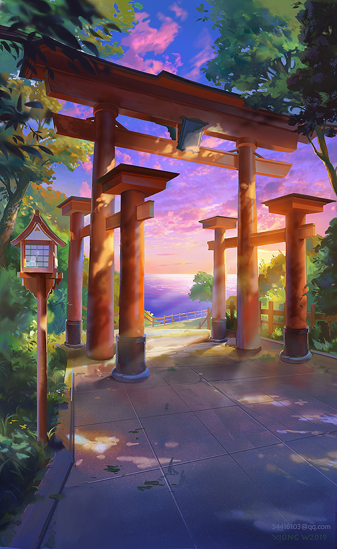 鸟居|插画|游戏原画|筠霖_原创作品-站酷zcool