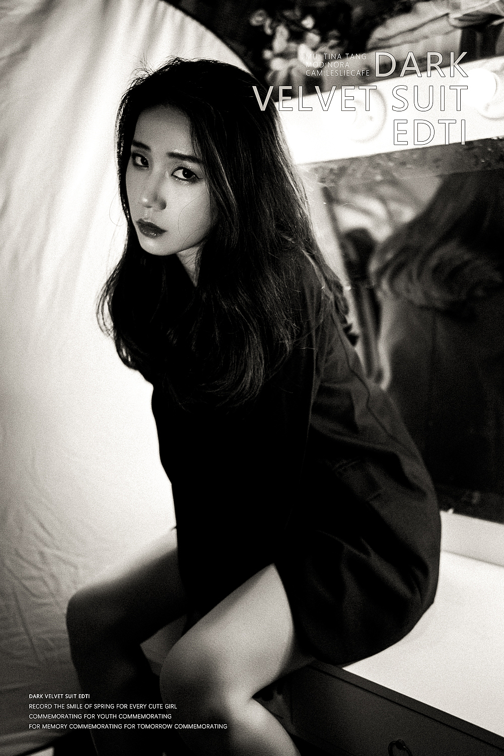 NORA 小姐姐的黑西装拍摄
