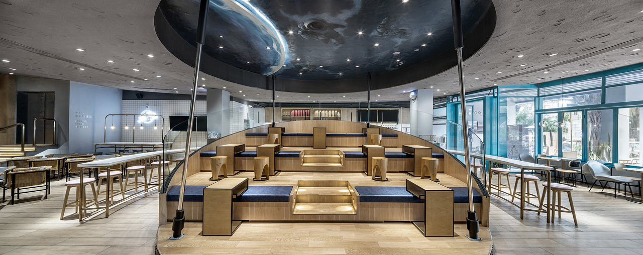 餐厅设计—BOOMO不陌深圳车公庙店（图ZMTMxMzE0MDEy） - 家装设计 - 站酷设计师华空间设计原创素材 - 站酷ZCOOL