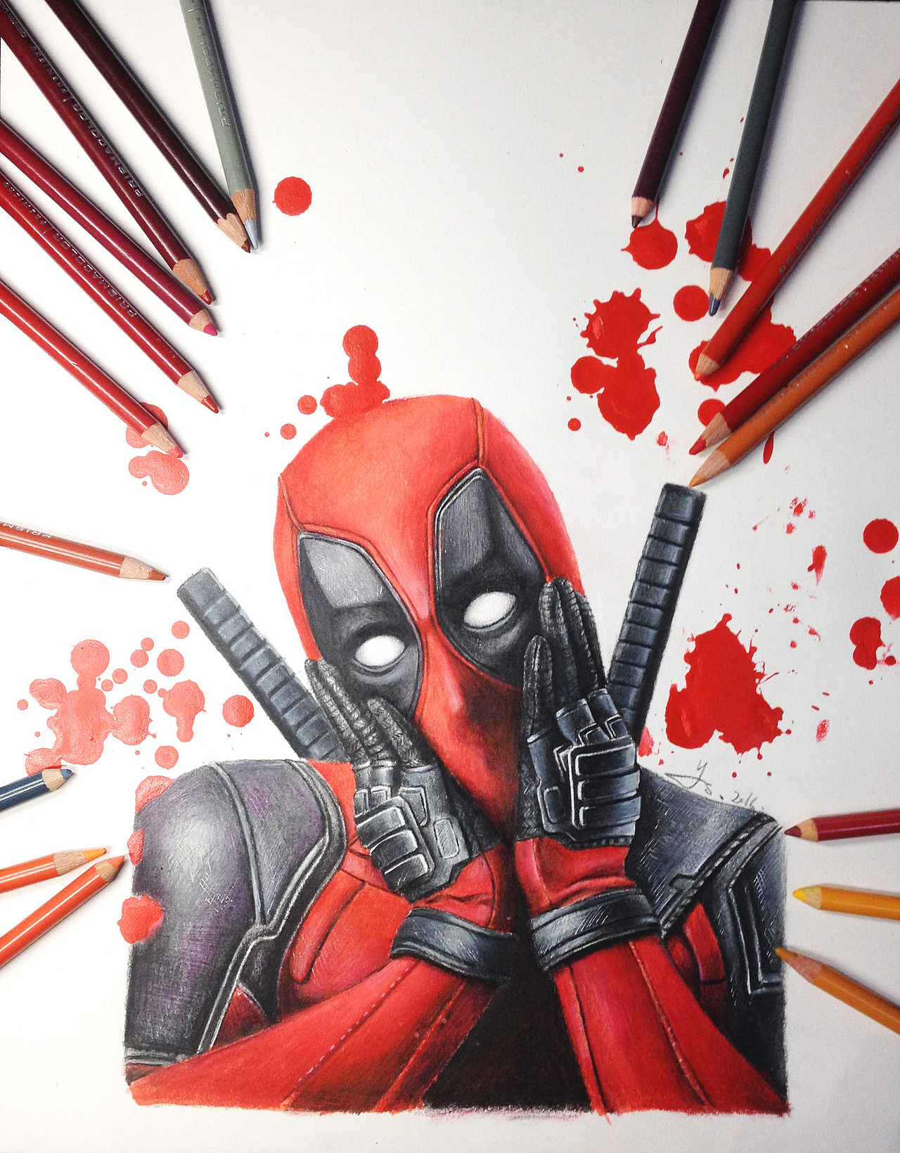 死侍deadpool彩铅