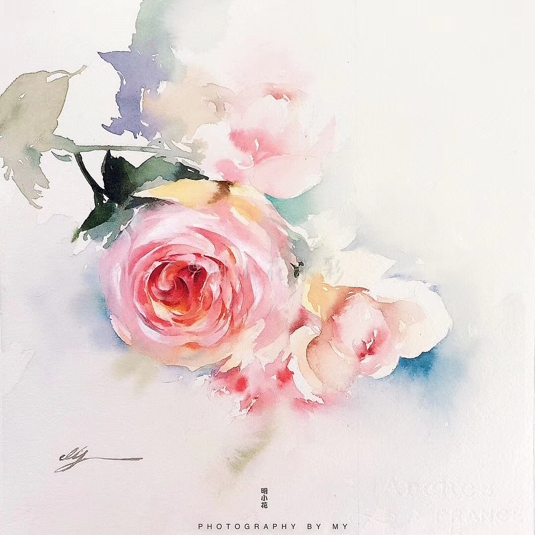 小花的水彩~执笔甘心无后期~