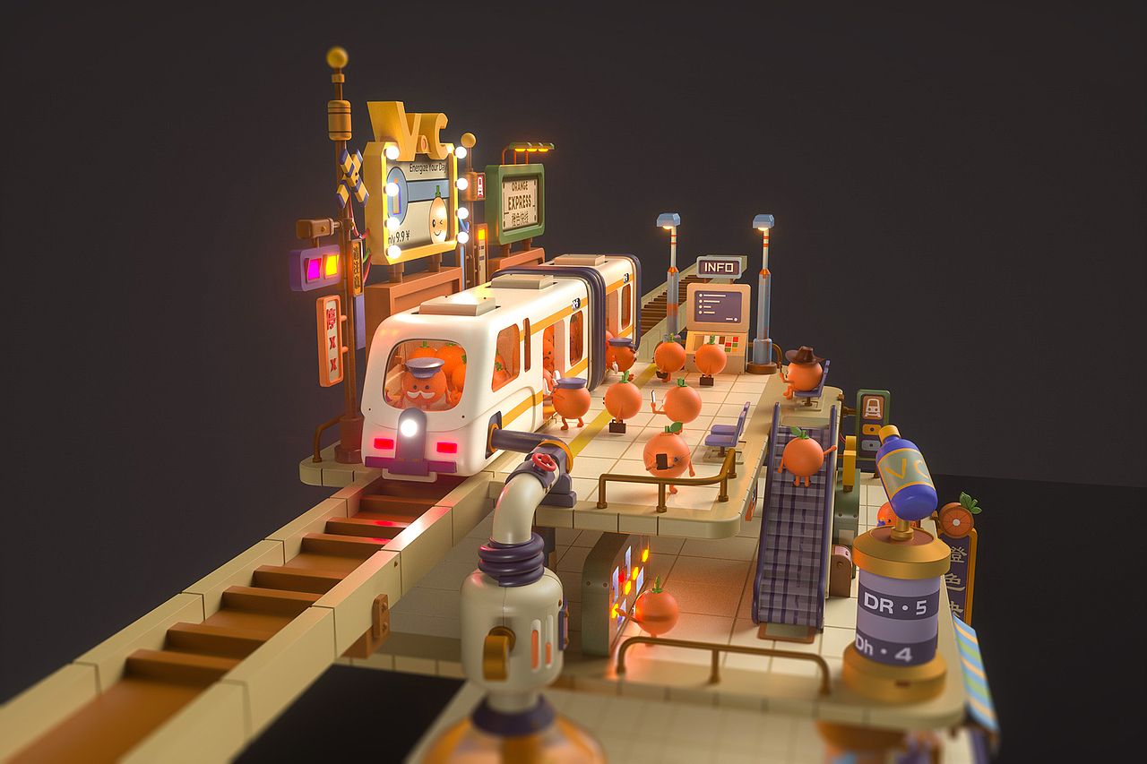 C4D_橙色快线（图ZMTUwMjM4NDYw） - 场景 - 站酷设计师MARK22原创素材 - 站酷ZCOOL
