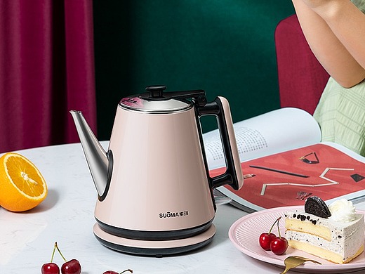 小家电拍摄|索玛长嘴电热水壶详情页场景图拍摄设计