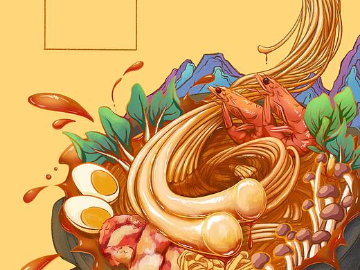 土豆粉 包装插画设计