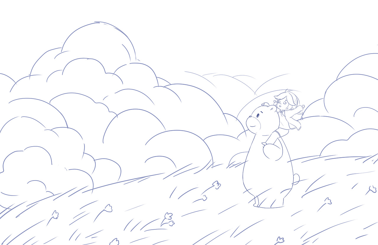 儿童插画场景(小雨系列)